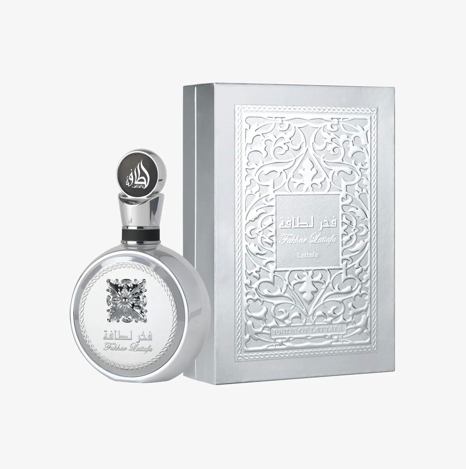 image:imageLattafa Fakhar Platin Citrus Spicy Aromatic Woody Eau de Parfum Spray LongLasting Fragrance for Unisex 34 Ounce 100 mlSmoky