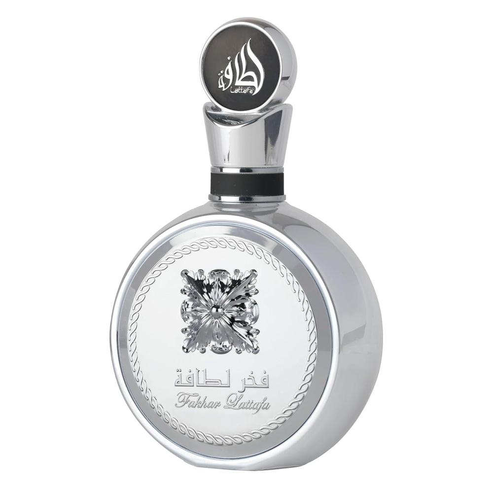 image:imageLattafa Fakhar Platin Citrus Spicy Aromatic Woody Eau de Parfum Spray LongLasting Fragrance for Unisex 34 Ounce 100 mlSmoky