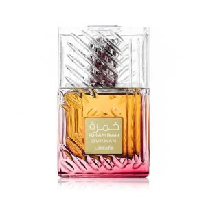 Lattafa Khamrah Dukhan for Unisex Eau de Parfum Spray, 3.4 Ounce / 100 ml(Wood)
