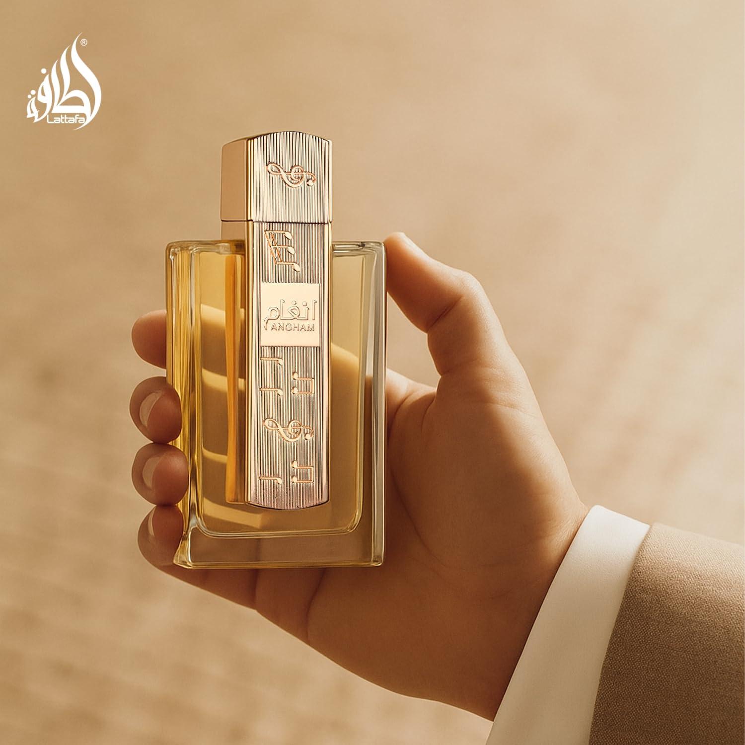 image:imageLattafa Angham Citrus Lavender Musk Amber Vanilla Eau de Parfum LongLasting Fragrance for Unisex 340 Ounce 100 mlSpicy