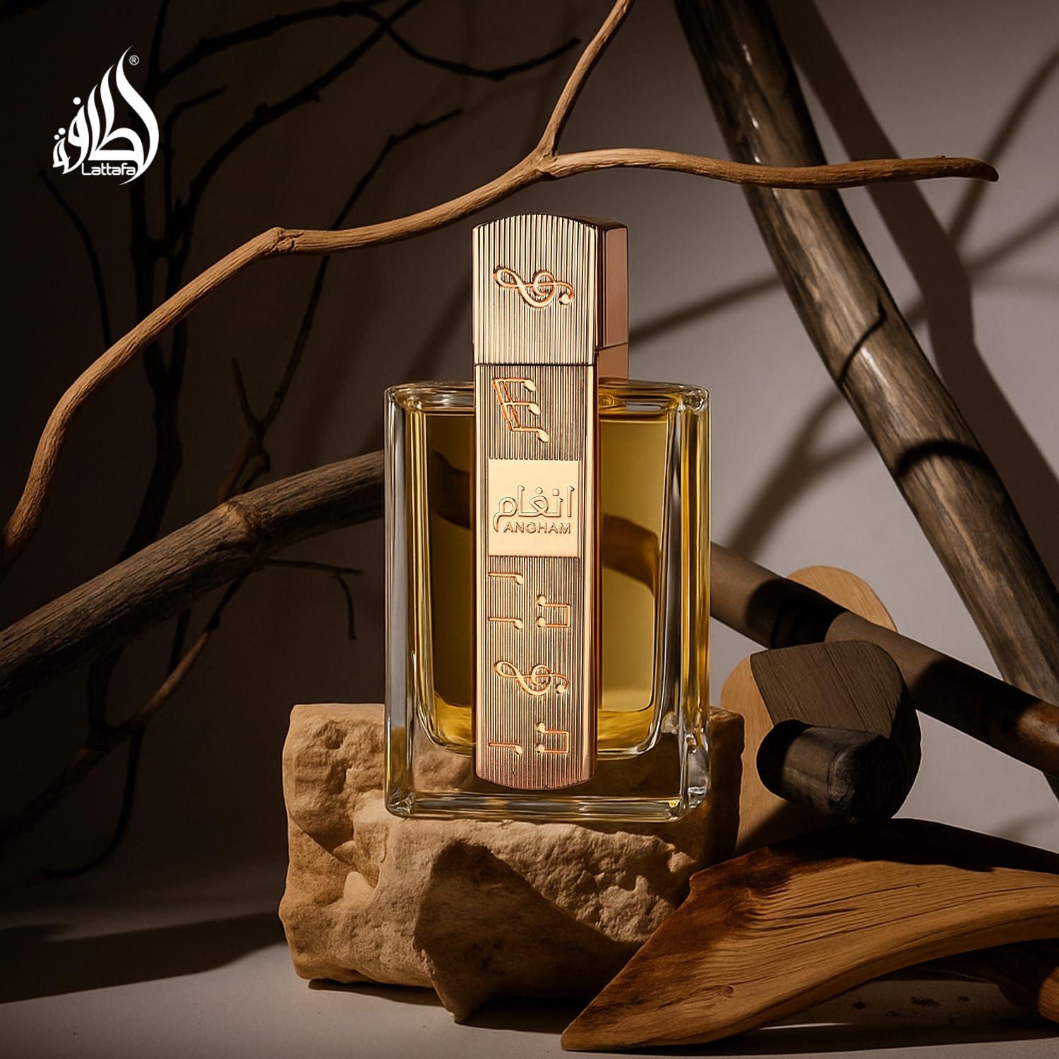 image:imageLattafa Angham Citrus Lavender Musk Amber Vanilla Eau de Parfum LongLasting Fragrance for Unisex 340 Ounce 100 mlSpicy