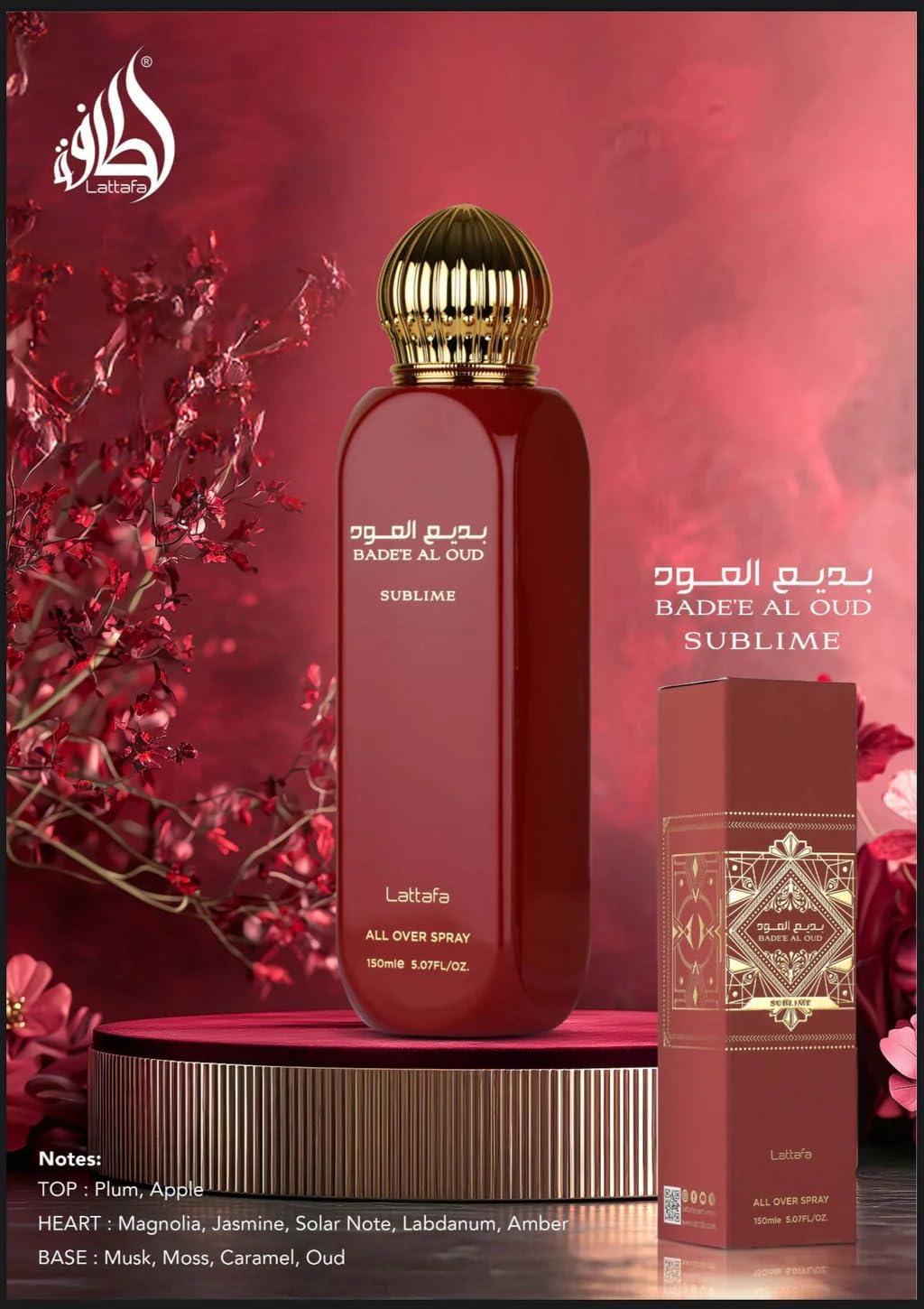 image:imageLattafa Badee Al Oud Sublime Tropical Fruity Fresh Vanilla Eau de Parfum LongLasting Fragrance for Unisex 340 Ounce 100 mlWood