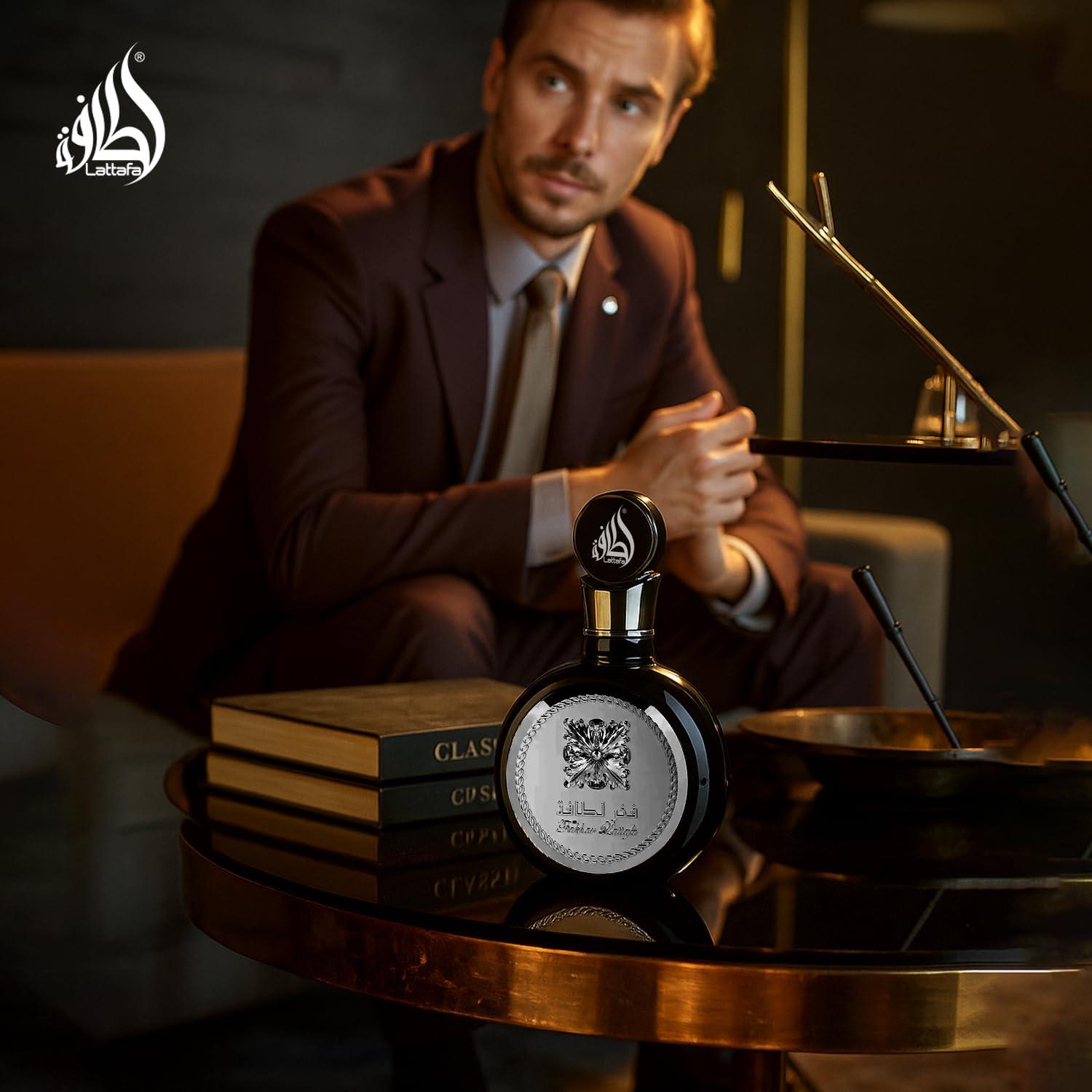 image:imageLattafa Fakhar Fresh Fruity Bergamot Amber Wood Eau de Parfum LongLasting Fragrance for Men 340 Ounce 100 ml