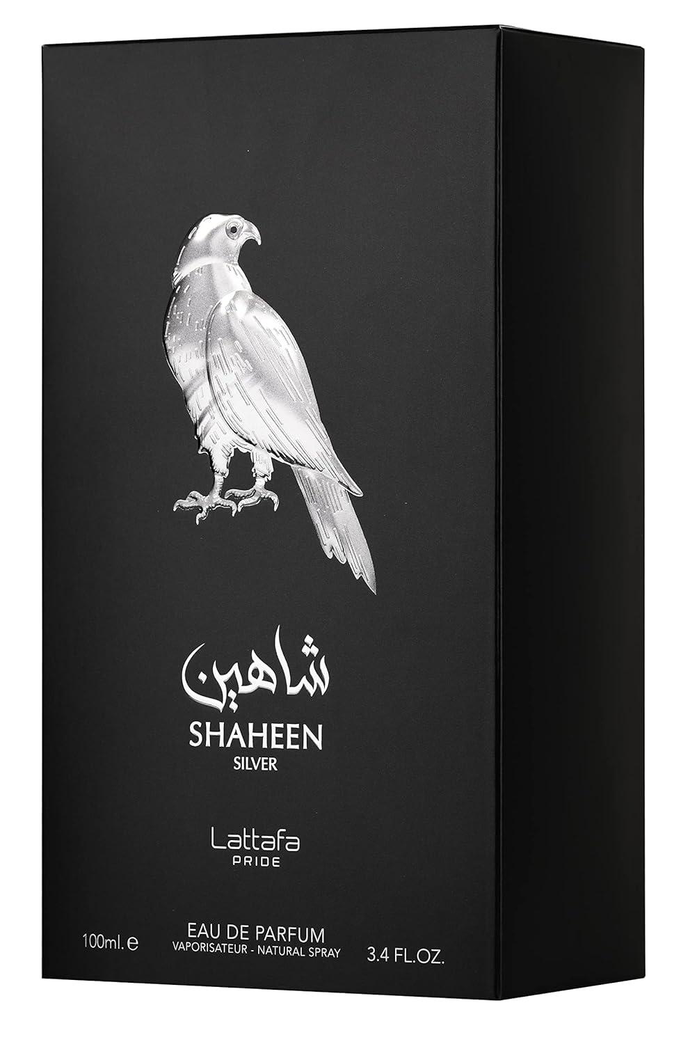 image:imageLattafa Pride Shaheen Silver Fresh Fruity Chypre Amber Eau de Parfum LongLasting Fragrance for Unisex 34 Ounce 100 mlFresh