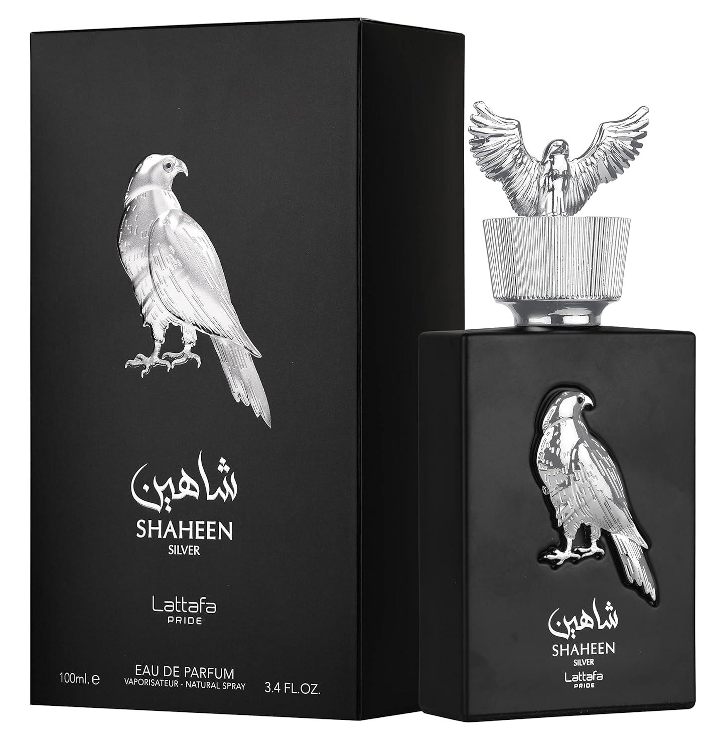 image:imageLattafa Pride Shaheen Silver Fresh Fruity Chypre Amber Eau de Parfum LongLasting Fragrance for Unisex 34 Ounce 100 mlFresh