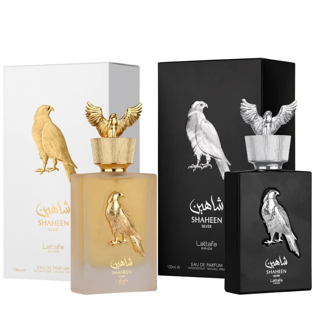 image:imageLattafa Pride Shaheen Silver Fresh Fruity Chypre Amber Eau de Parfum LongLasting Fragrance for Unisex 34 Ounce 100 mlPride Shaheen Gold and Silver