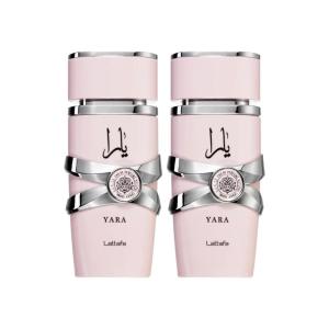 Lattafa 2 Piece Fragrance Bundle for Women (3.4 Ounce Yara Eau De Parfum Spray + 3.4 Ounce Yara Candy Eau De Parfum Spray)(Vanilla)