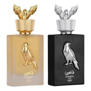 Lattafa Pride Shaheen Silver – Fresh, Fruity, Chypre, Amber – Eau de Parfum Long-Lasting Fragrance for Unisex, 3.4 Ounce / 100 ml(Pride Shaheen Gold and Silver)