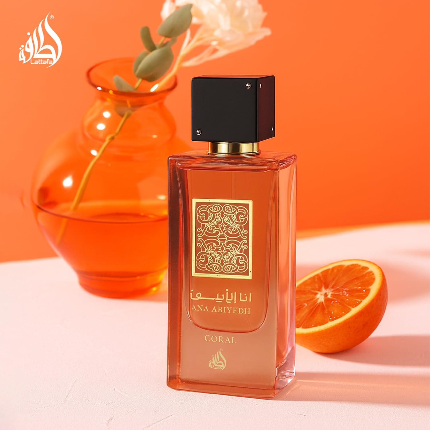 image:imageLattafa Ana Abiyedh Coral for Unisex Eau de Parfum Spray 20 Ounce 60 mlMusk